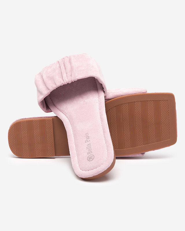 OUTLET Violet női öko-velúr lapos papucs Nesico - Cipők