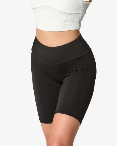 Fekete női kerékpáros leggings - Ruházat