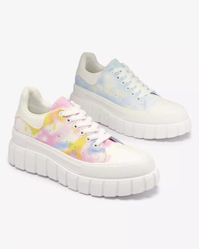 Kék női teniszcipő nyomtatással Lonoll- Footwear