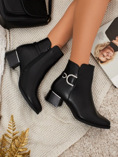 Bravelle öko bőr női bokacsizma pillangókkal