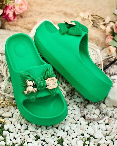 Royalfashion Női gumi flip-flop díszes masnival Afeen