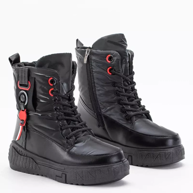 OUTLET Női fekete hócsizma Nakasha - Lábbeli