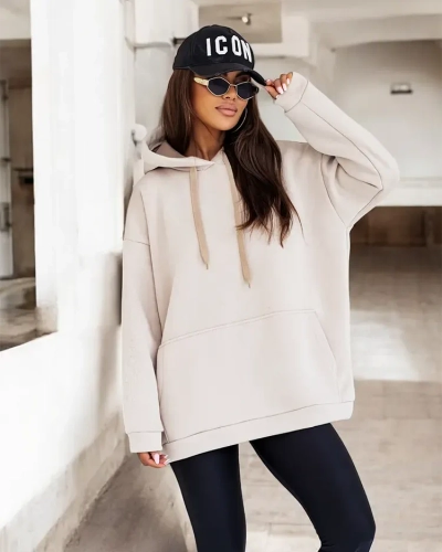 Royalfashion Női oversize kapucnis pulóver