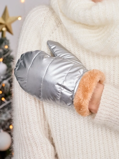 Royalfashion női ezüst kesztyű