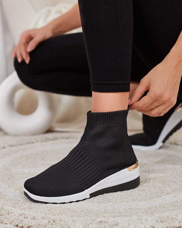 Royalfashion Női sportos magas szárú csizma Rellona