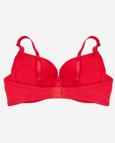 Smooth női csipke melltartó piros színben - Fehérnemű