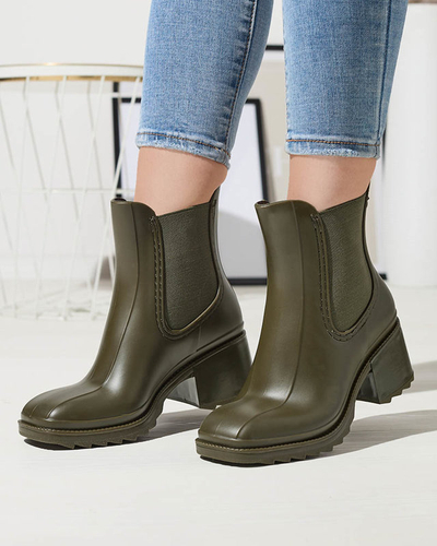 Sötétzöld női csizma Caldala- Footwear