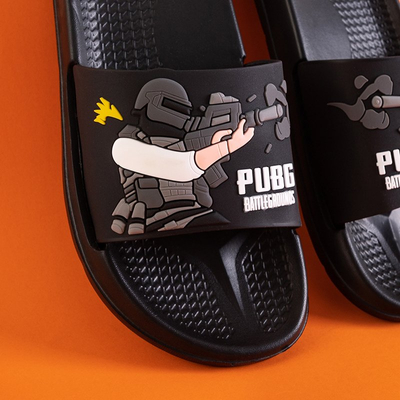Női fekete gumipapucs papucs - cipő