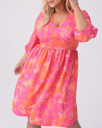Royalfashion Női térdig érő ruha nyomtatással PLUS SIZE
