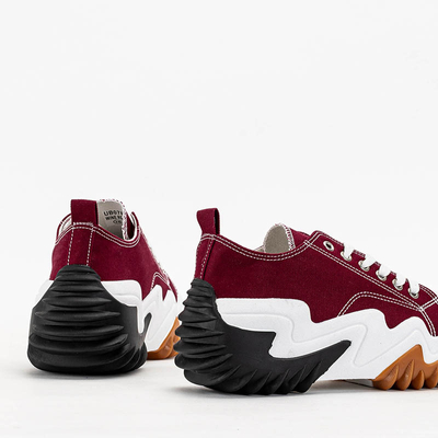 Sport bordó női cipő a'la tornacipő Wenova - Lábbeli