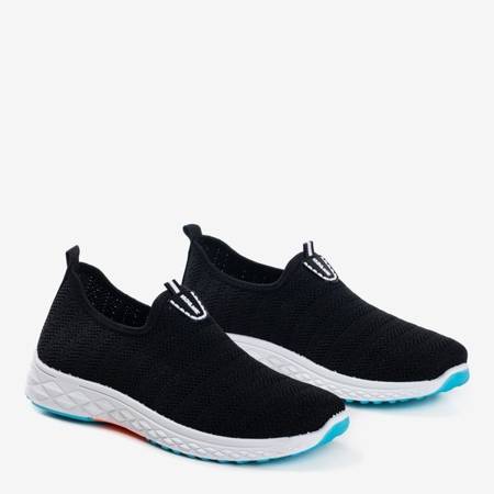 Czarne męskie sportowe buty slip - on Telfer- Obuwie