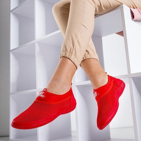 Dominga női piros hálós cipő cipőkön - cipő