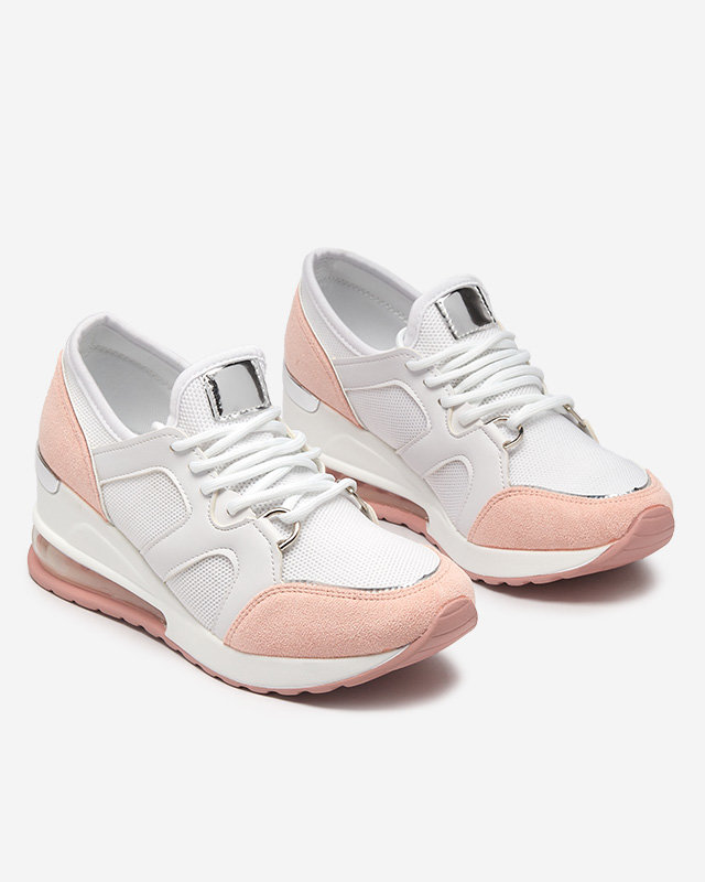 Fehér és rózsaszín női sportcipő tornacipő beltéri éken Fifitys - Lábbeli