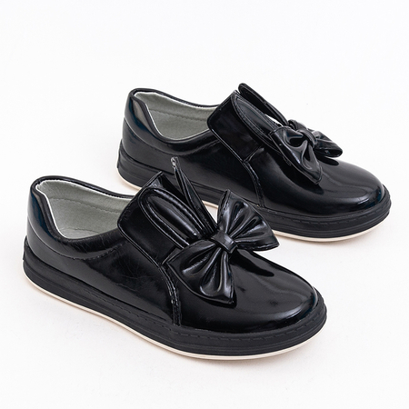 Fekete lány cipő lakkozott cipőn Gigis - Cipő