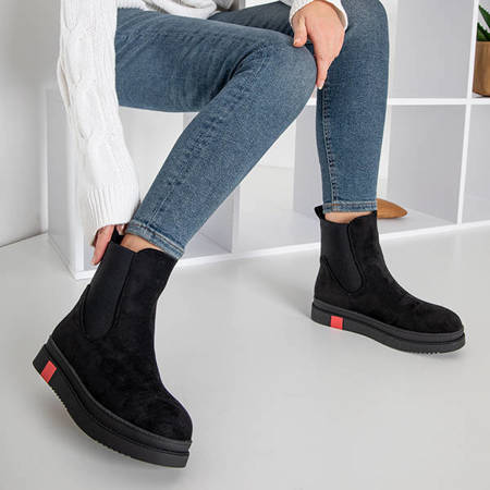 Fekete női csizma a Mijagi platformon - cipő