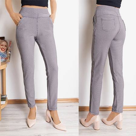 Fekete női houndstooth treggings - Ruházat