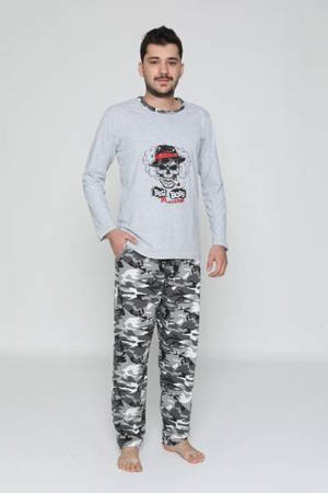 Férfi szürke pizsama nyomtatással - Ruházat