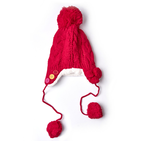 Gyermek piros csomós kalap díszítéssel - Kiegészítők