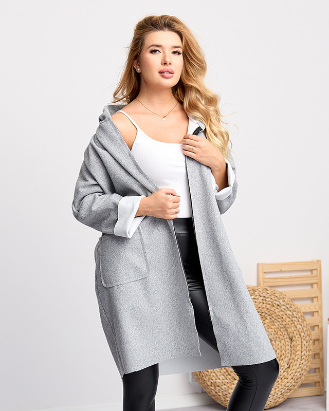 Időtlen női szürke kabát kabát - Ruházat