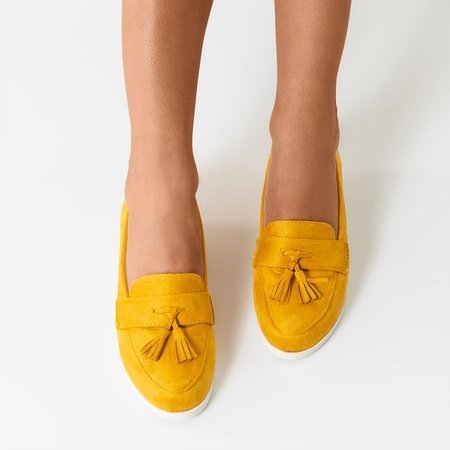 Mustár rojtos női cipők Atrugiel - Cipők