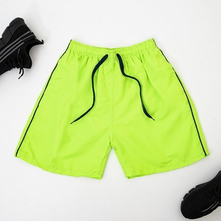 Neon Zöld férfi sport rövidnadrág - ruházat