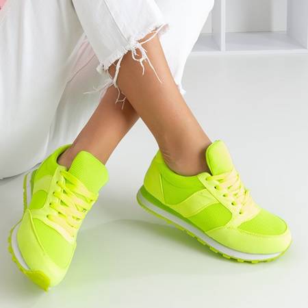 Neonowe zielone buty sportowe Fantazi - Obuwie