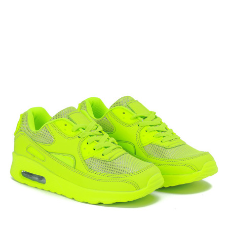 Neonowe zielone sportowe buty Quirmea - Obuwie