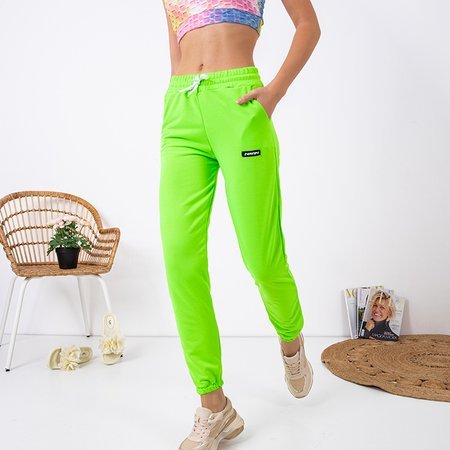 Neonzöld női nadrág - ruházat