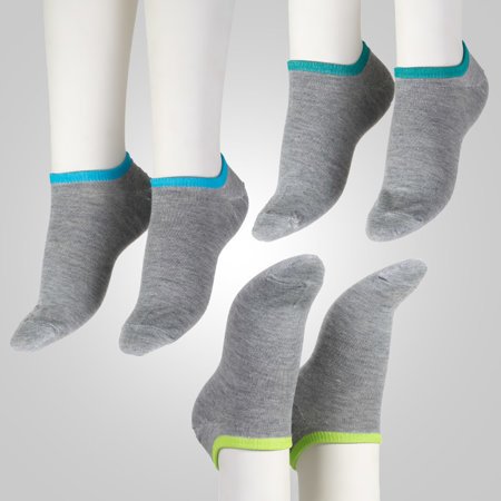 Női szürke zokni színes díszítéssel 3 / csomag - zokni