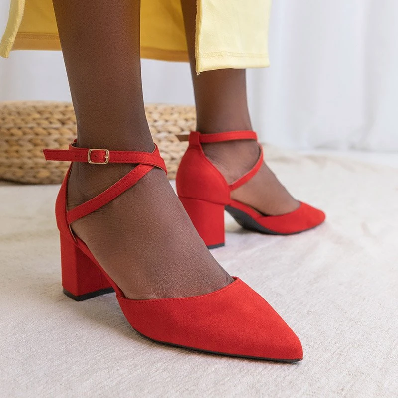 OUTLET Női piros szivattyúk Nadie - Cipő