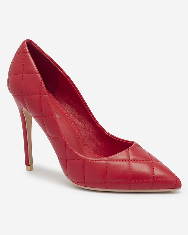 OUTLET Női steppelt cipő piros színben Duclisa- Lábbeli