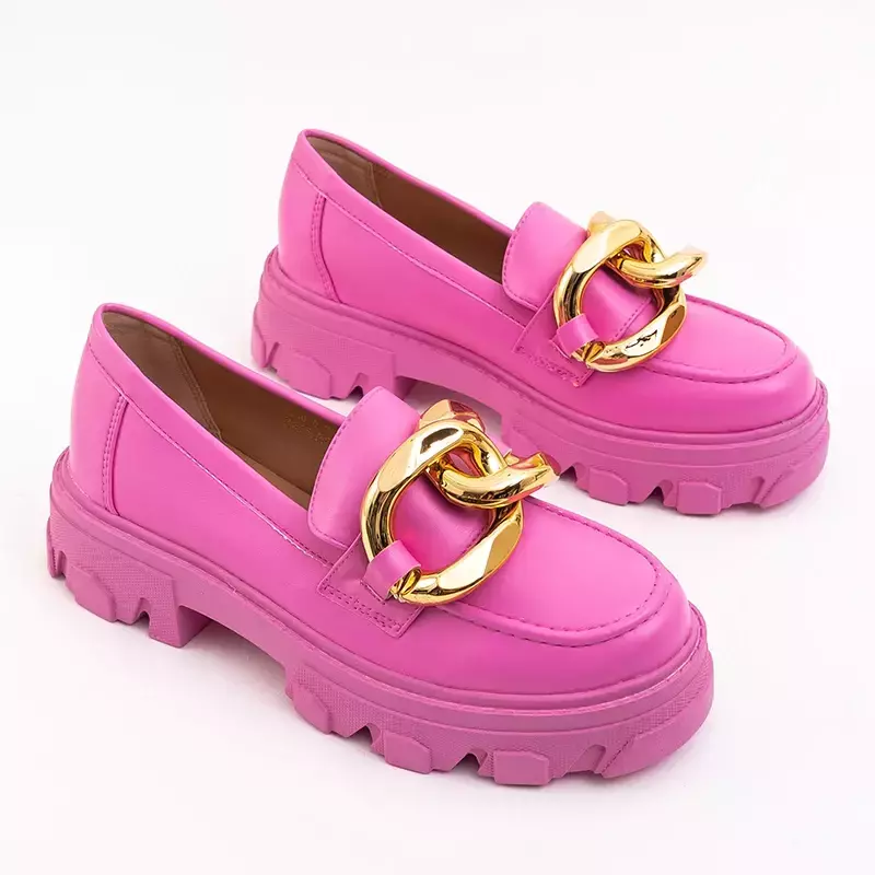OUTLET Rózsaszín cipő arany díszítéssel Lygia - Cipő