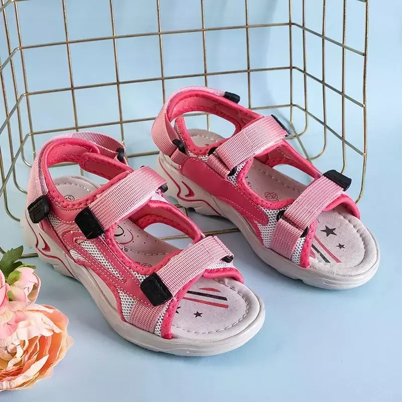 OUTLET Rózsaszín gyermekszandál tépőzárral Bloccia - Cipő
