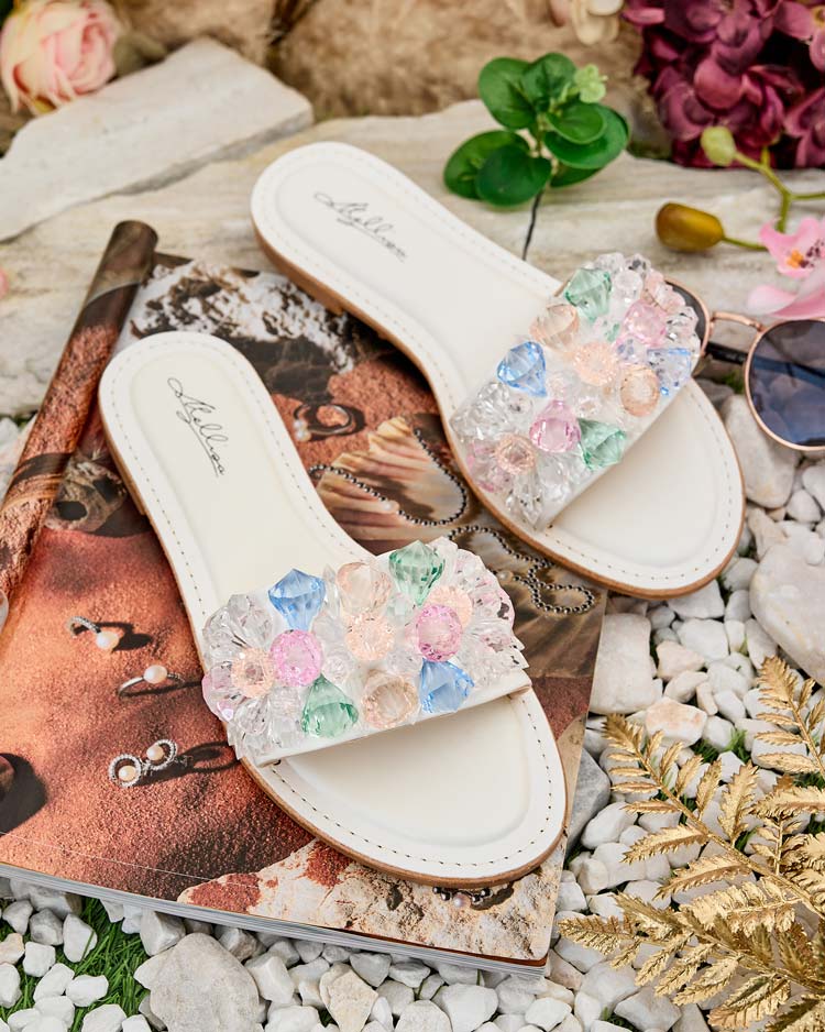 Royalfashion Női Loberra strasszos flip-flop