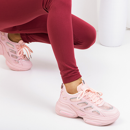 Rózsaszín női sportcipő vastag talppal Warina - Sport