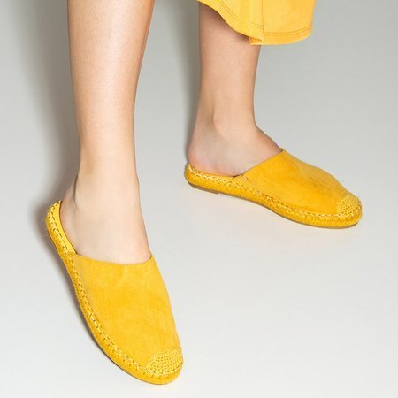 Sárga női papucs a'la espadrilles Toshiko - Cipő
