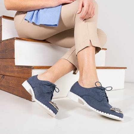 Scalinnea kék kötött oxford cipő - lábbeli