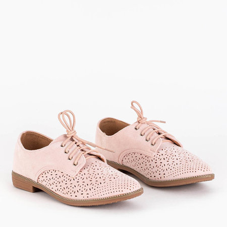 Világos rózsaszín női fűzős fűzős cipő Soberin - Lábbeli