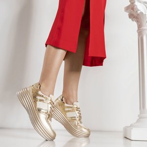 Arany női Poppaea platform tornacipő - cipő