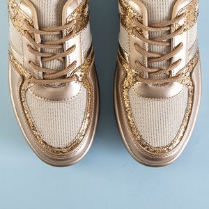 Arany női Poppaea platform tornacipő - cipő