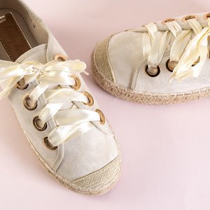 Bézs női cipők a'la espadrilles Naoko - Lábbeli