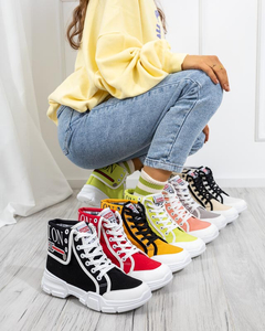 Bézs színű női magas sportcipő a'la sneakers Tenerika - Lábbeli