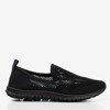 Czarne sportowe buty damskie typu slip - on Boreia - Obuwie