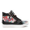Czarne sportowe buty z kwiatkami Jennie - Obuwie