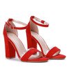 Czerwone sandały na słupku Osane - Obuwie