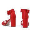 Czerwone sandały na wyższym słupku Cocelle - Obuwie