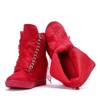 Czerwone sneakersy na krytym koturnie Tirana - Obuwie
