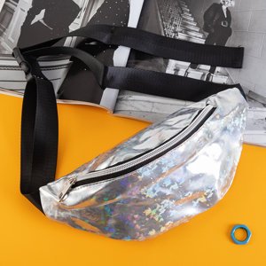 Ezüst holografikus hatású női táska - kézitáskák