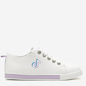 Fehér és lila női tornacipő Tictoa - Lábbeli