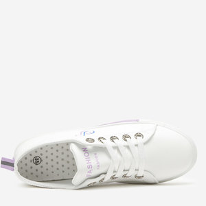Fehér és lila női tornacipő Tictoa - Lábbeli